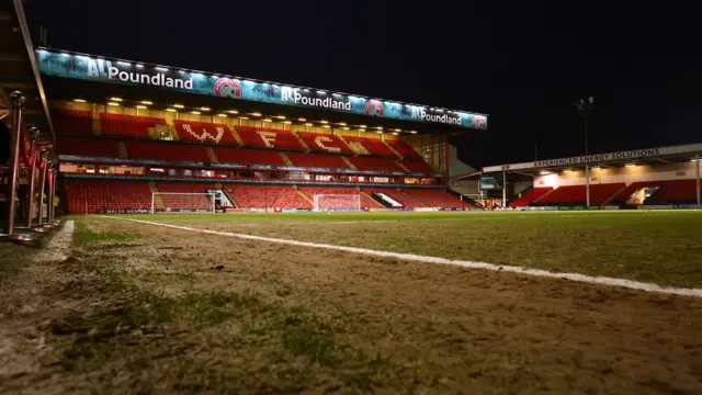 Walsall's Bescot Stadium before kick-off on 11 February