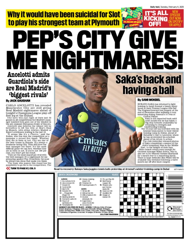 Daily Mail back page