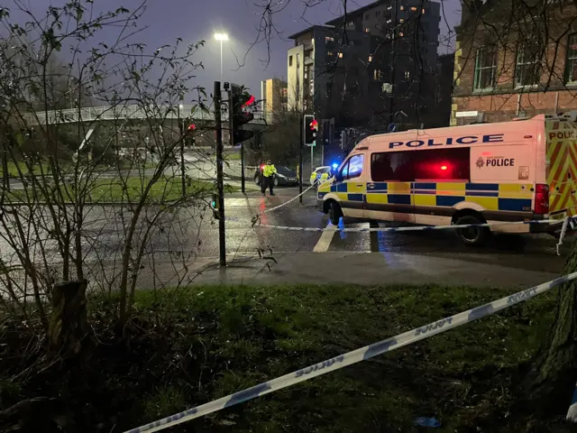 Police cordon in Sheffield