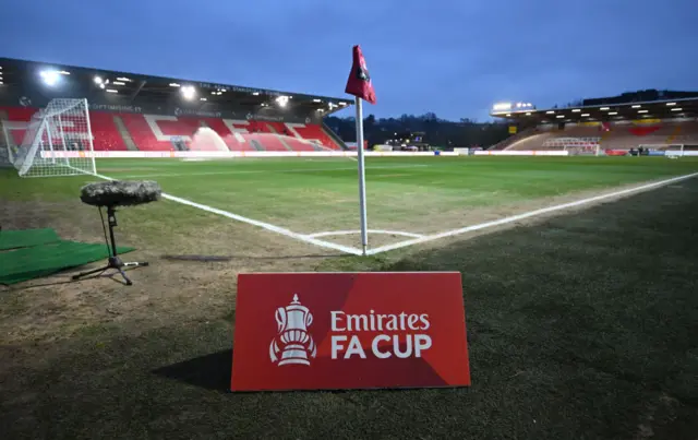 FA Cup board at St James Park