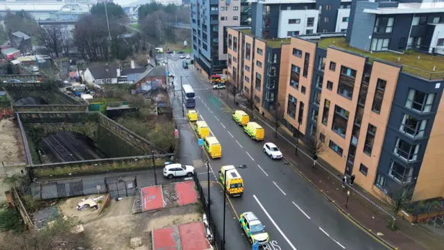 The scene in Sheffield earlier