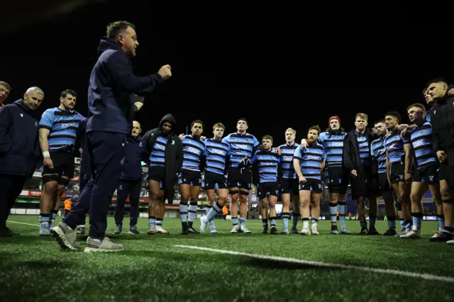 Matt Sherratt in Cardiff huddle