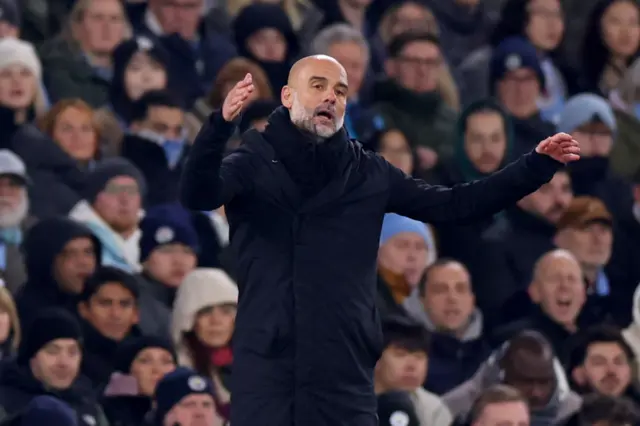 Guardiola cuts an exasperated figure