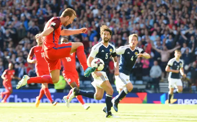 Harry Kane broke Scotland hearts at Hampden in June 2017