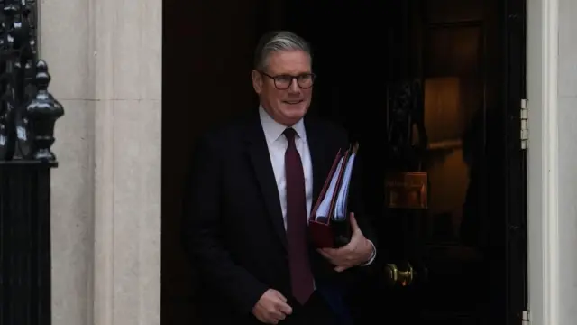 Prime Minister Sir Keir Starmer departs 10 Downing Street, London, to attend Prime Minister's Questions at the Houses of Parliament.