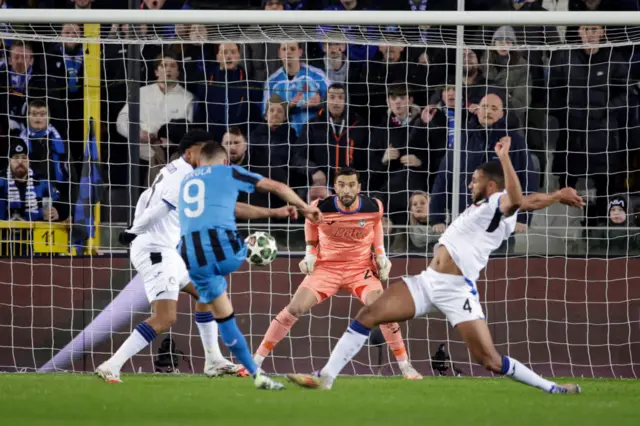 Ferran Jutgla scores for Club Bruges