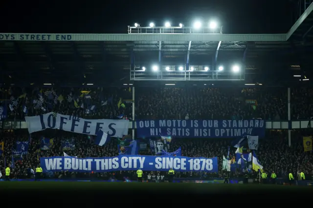 Everton fans at Goodison Park