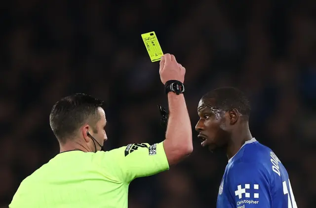 Abdoulaye Doucoure is booked