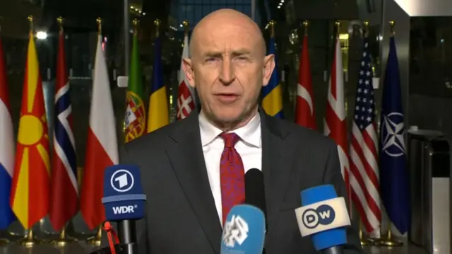 John Healey in Brussels