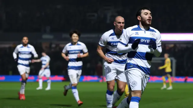 QPR celebrate Ilias Chair's goal