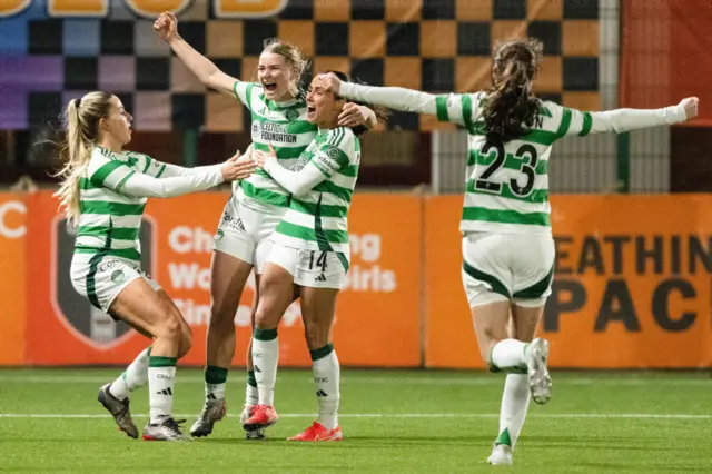 Celtic players celebrate