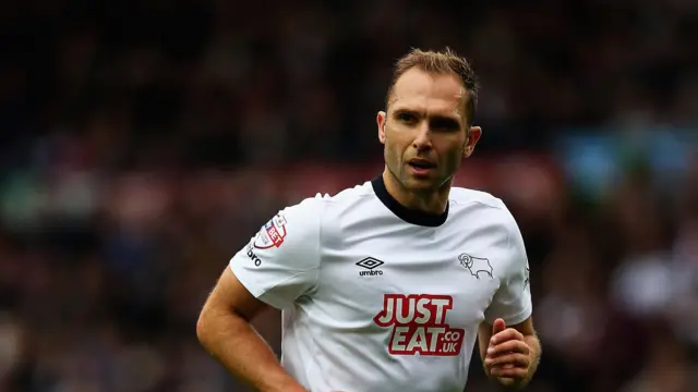 John Eustace playing for Derby County in 2014