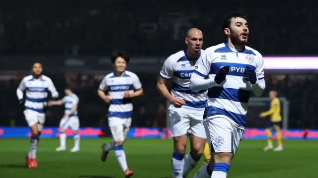 QPR celebrate with Ilias Chair