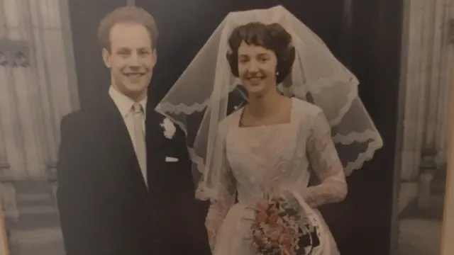 Jean and Alan Taylor on their wedding day in 1963