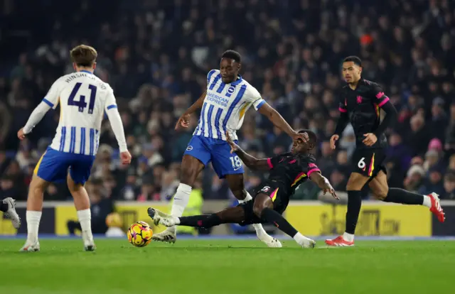 Danny Welbeck and Moises Caicedo