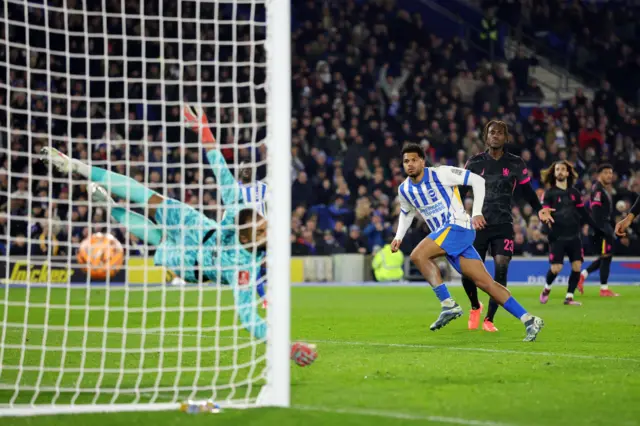 Georginio Rutter scoring for Brighton