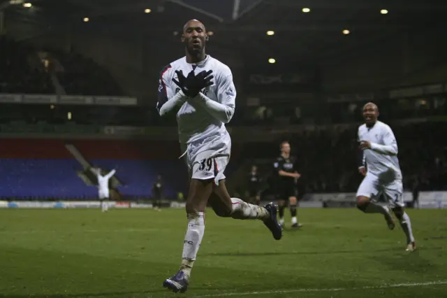 Nicolas Anelka celebrates