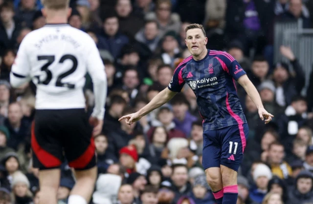 Nottingham Forest's Chris Wood celebrates scoring