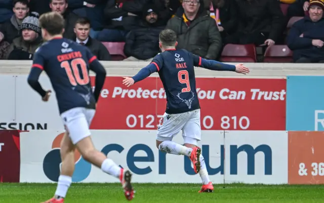 Ronan Hale celebrates his opener