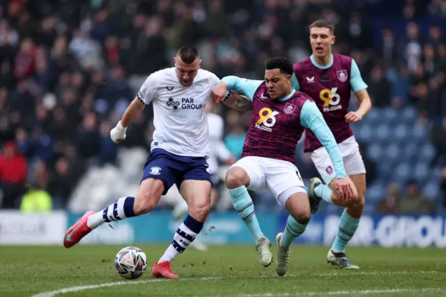 Preston v Burnley match action