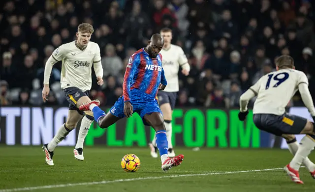 Crystal Palace's Jean-Philippe Mateta shoots