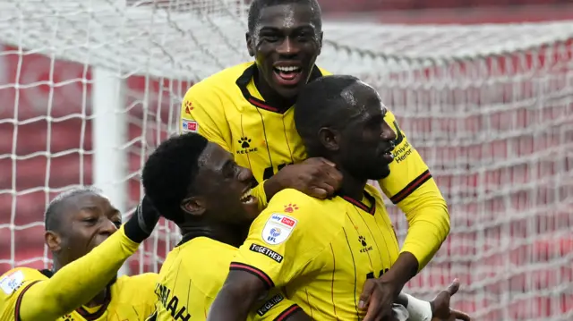 Watford celebrate scoring