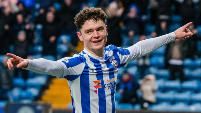 Bobby Wales celebrates after scoring for Kilmarnock against St Johnstone