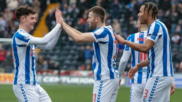 Kilmarnock players celebrating