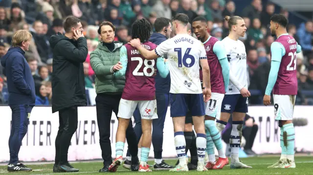 Preston v Burnley match action