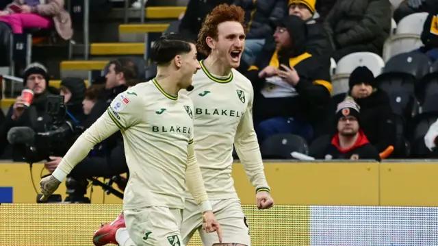 Josh Sargent celebrates scoring