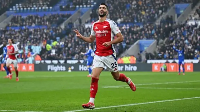 Mikel Merino of Arsenal celebrates