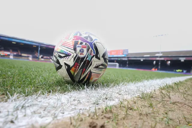 Ball on pitch at Kenilworth Road