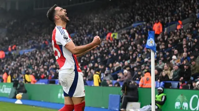 Mikel Merino celebrates