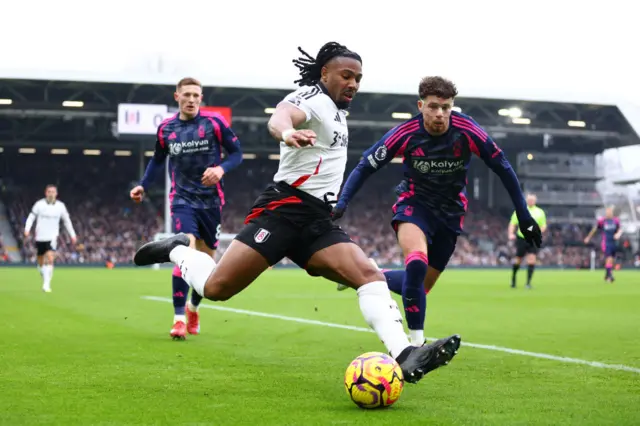 Adama Traore crosses from the right flank