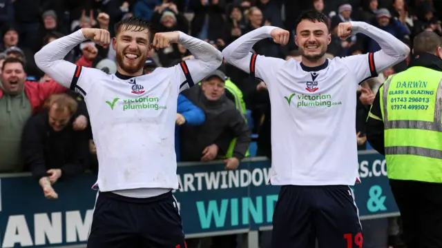 Bolton players celebrate