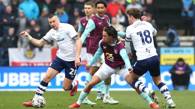 Preston v Burnley match action