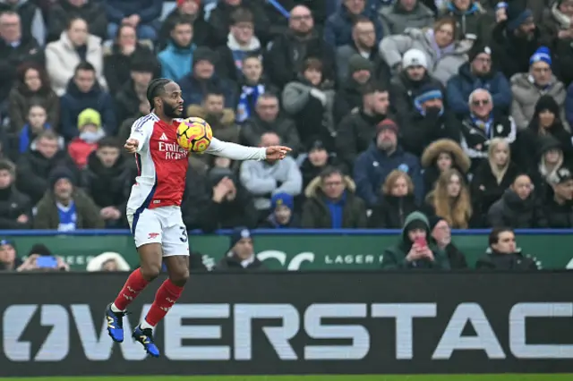 Raheem Sterling controls the ball