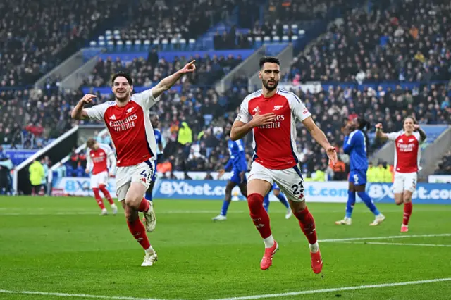 Mikel Merino of Arsenal celebrates