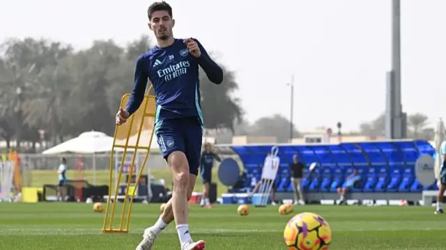 Kai Havertzof Arsenal in training