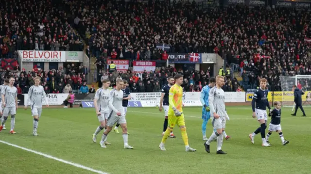 Aberdeen and Dundee players