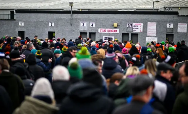 Fans arrive in Ballybofey