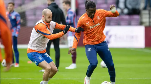 Rangers winger Vaclav Cerny and defender Clinton Nsiala