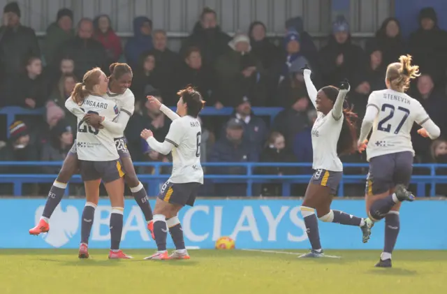 Kelly Gago of Everton celebrates