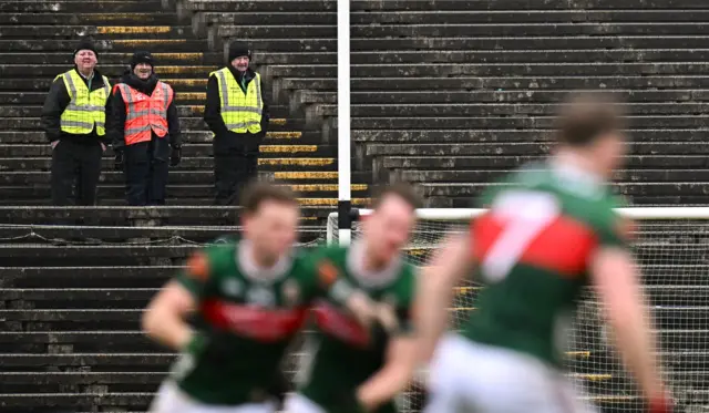 Steward watch the action at the match in Castlebar