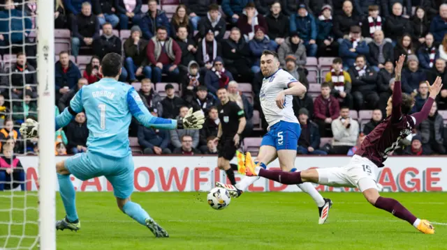 John Souttar nets from an offside position for Rangers against Hearts