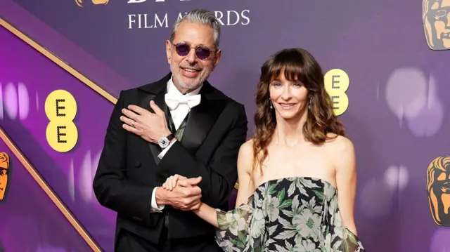 Jeff Goldblum and Emilie Livingston attending the 78th British Academy Film Awards, at the Royal Festival Hall, Southbank Centre, London. Picture date: Sunday February 16, 2025