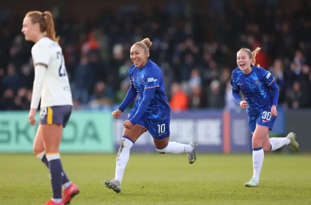 Lauren James of Chelsea celebrates