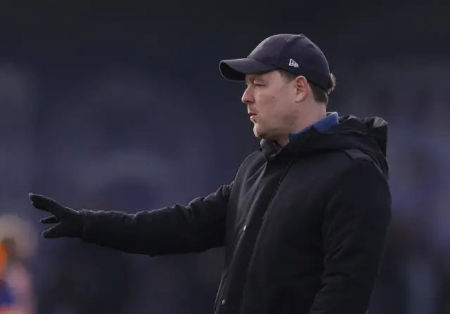 Everton manager Brian Sorensen before the match.