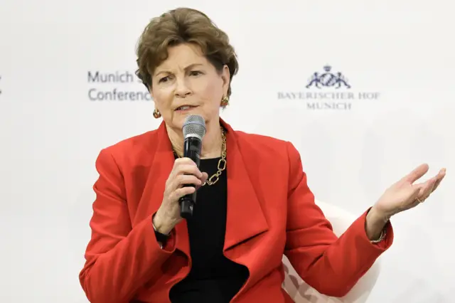 Jeanne Shaheen speaks during the 61st Munich Security Conference