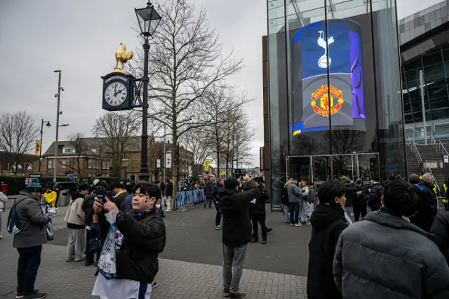 Fans outside the stadium